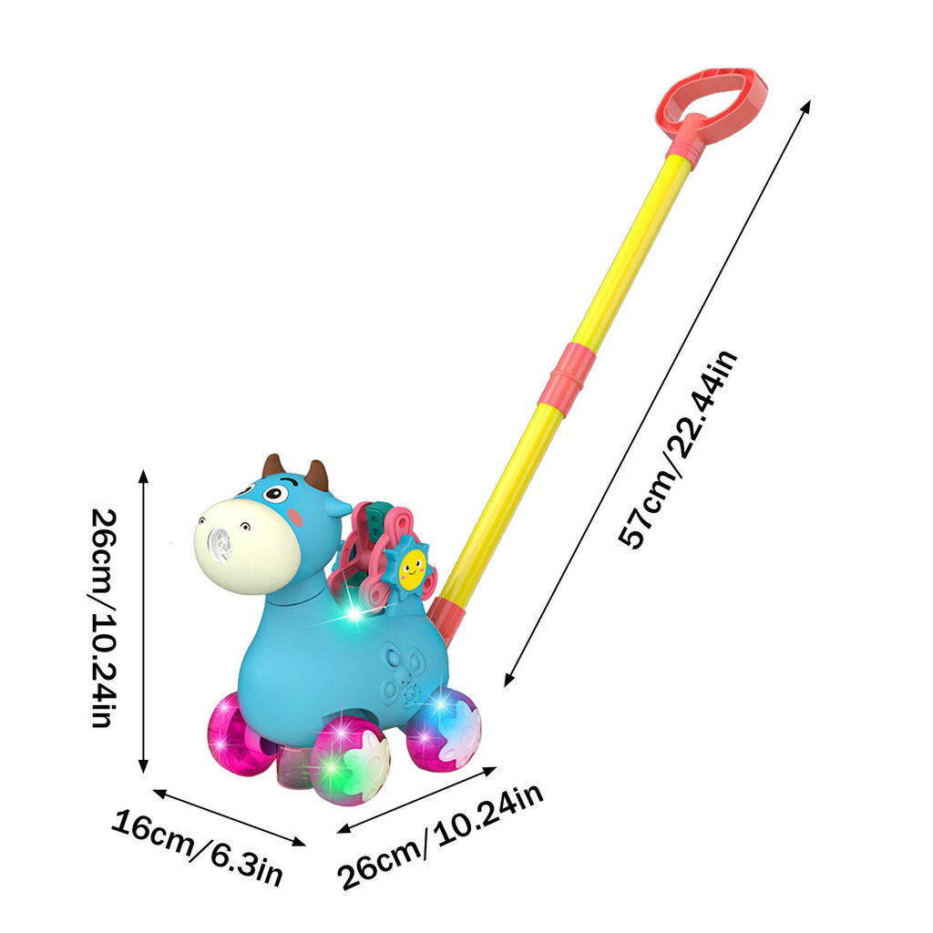 Seebimullimasin - tõukur, efektidega Cooler Stuff Co, sinine hind ja info | Imikute mänguasjad | kaup24.ee