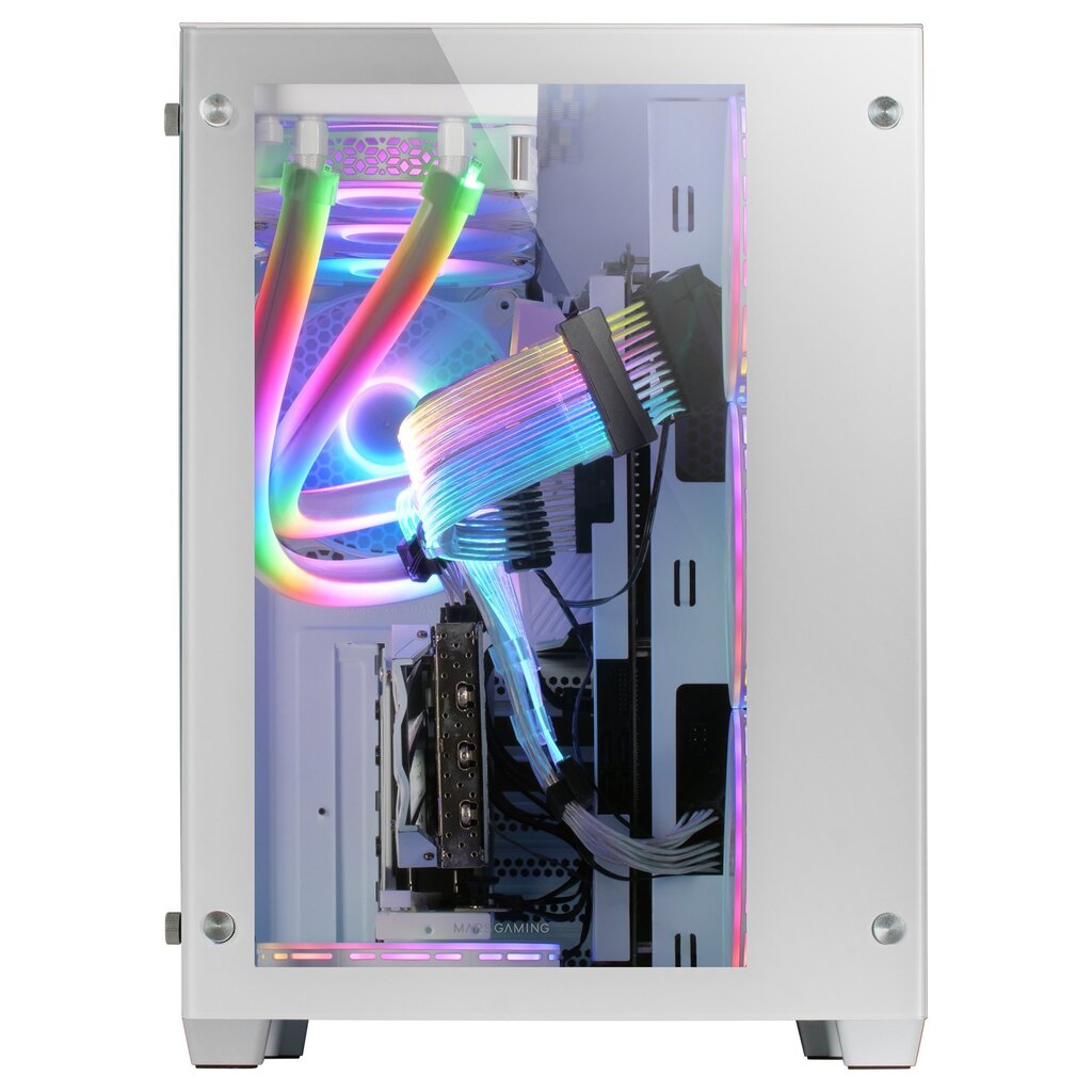 Korpus ATX Semi-tower Mars Gaming MCV3 Premium XXL Valge RGB hind ja info | Arvutikorpused | kaup24.ee