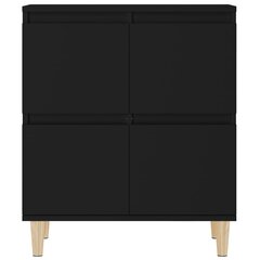 vidaXL puhvetkapp, must, 60 x 35 x 70 cm, tehispuit hind ja info | Elutoa väikesed kapid | kaup24.ee