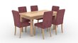 Köögimööbli komplekt ADRK Furniture 81 Rodos, punane/pruun цена и информация | Söögilauakomplektid | kaup24.ee