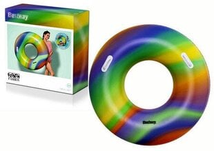 Ujumisrõngas Bestway Rainbow, Ø 119 cm hind ja info | Täispuhutavad veemänguasjad ja ujumistarbed | kaup24.ee