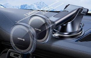 Swissten Magnetic Car Holder with Wireless Charger 15W (MagSafe compatible) hind ja info | Mobiiltelefonide hoidjad | kaup24.ee