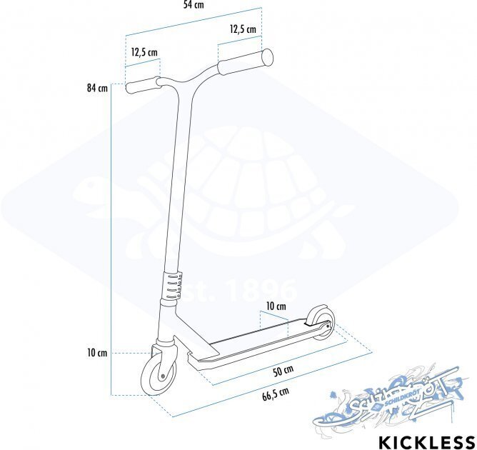 Tõukeratas Schildkröt Stunt Kickless Sunset, must hind ja info | Tõukerattad | kaup24.ee