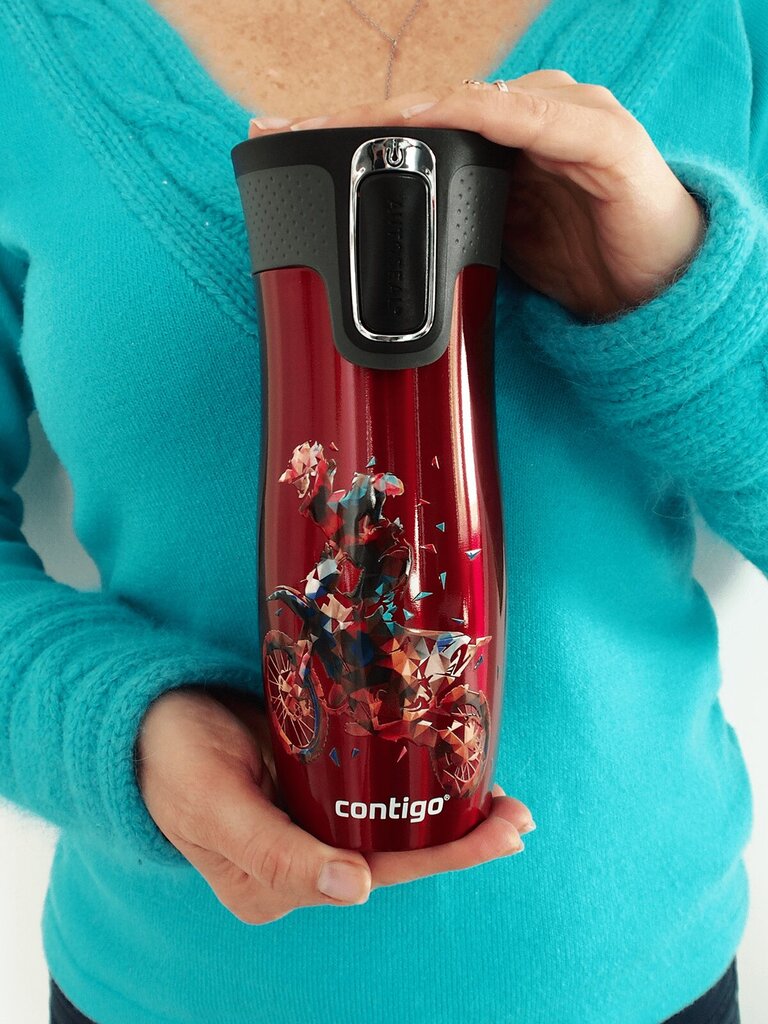 Termokruus, Contigo Byron 470 ml, Punane - Motocross цена и информация | Termosed, termostassid | kaup24.ee