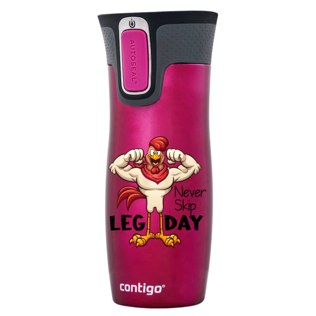 Termokruus, Contigo West Loop 470 ml, Vaarikas - Leg Day цена и информация | Termosed, termostassid | kaup24.ee