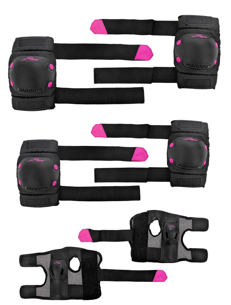 Kaitsekomplekt Raven Dexard Black/Pink hind ja info | Rulluisukaitsmed | kaup24.ee