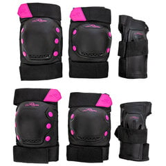 Kaitsekomplekt Raven Dexard Black/Pink hind ja info | Rulluisukaitsmed | kaup24.ee