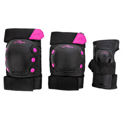 Kaitsekomplekt Raven Dexard Black/Pink hind ja info | Rulluisukaitsmed | kaup24.ee