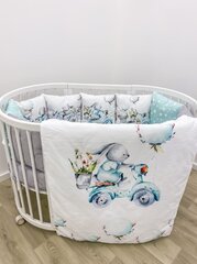 Постельный комплект в детскую кровать, мягкие бортики , бампер защитный , одеяло , простынь на резинке цена и информация | Детское постельное бельё | kaup24.ee