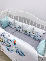 Постельный комплект в детскую кровать, мягкие бортики , бампер защитный , одеяло , простынь на резинке цена и информация | Детское постельное бельё | kaup24.ee