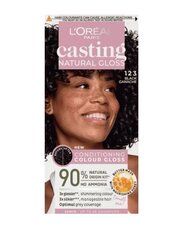 Juuksevärv L'oreal Paris Casting Natural Gloss Nr.123 Black Ganache hind ja info | Juuksevärvid | kaup24.ee