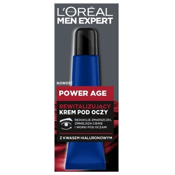 Niisutav silmakreem L'oreal Men Expert Power Age, 15 ml цена и информация | Silmakreemid, seerumid | kaup24.ee