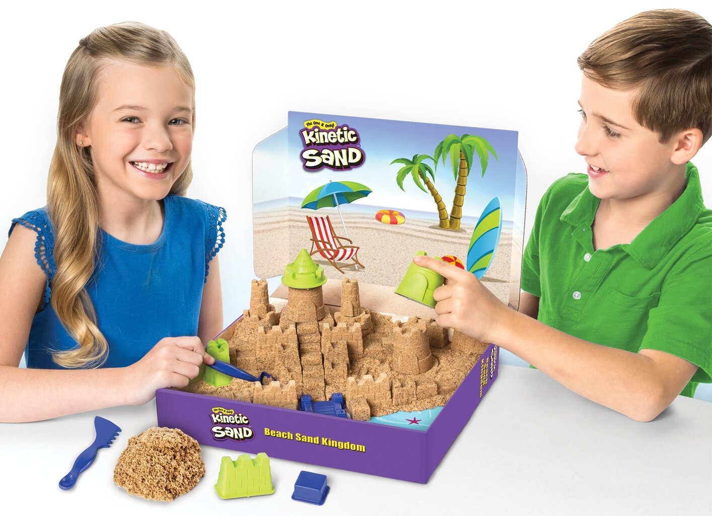 Kinetic Sand Kineetiline liivast rannalinnakute komplekt hind ja info | Arendavad mänguasjad | kaup24.ee