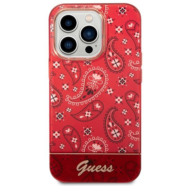 Guess GUHCP14XHGBNHR iPhone 14 Pro Max 6,7" czerwony|red hardcase Bandana Paisley hind ja info | Telefoni kaaned, ümbrised | kaup24.ee