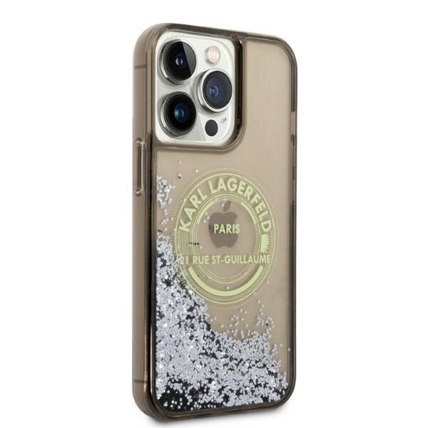 Karl Lagerfeld KLHCP14XLCRSGRK iPhone 14 Pro Max 6,7" czarny|black hardcase Liquid Glitter RSG цена и информация | Telefoni kaaned, ümbrised | kaup24.ee