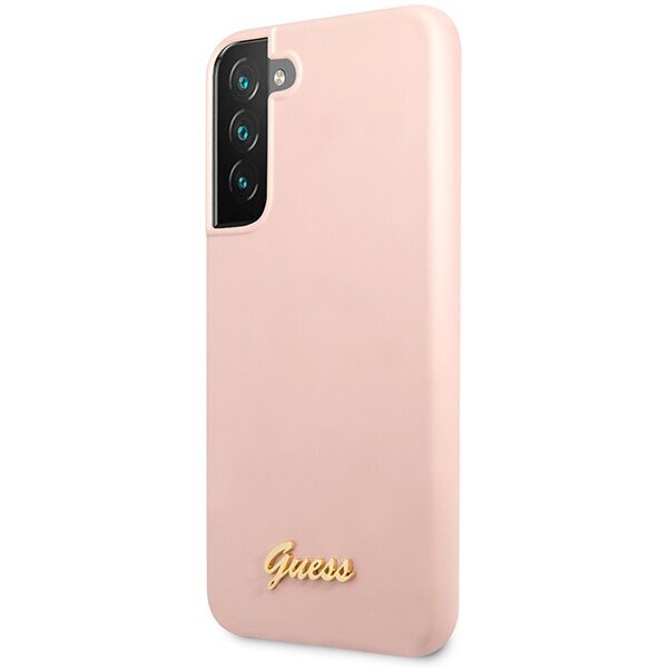 Guess GUHCS23MLSLMGPP S23+ S916 różowy|pink hardcase Silicone Script Metal Logo hind ja info | Telefoni kaaned, ümbrised | kaup24.ee