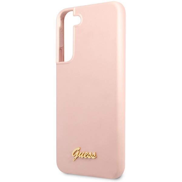 Guess GUHCS23MLSLMGPP S23+ S916 różowy|pink hardcase Silicone Script Metal Logo hind ja info | Telefoni kaaned, ümbrised | kaup24.ee