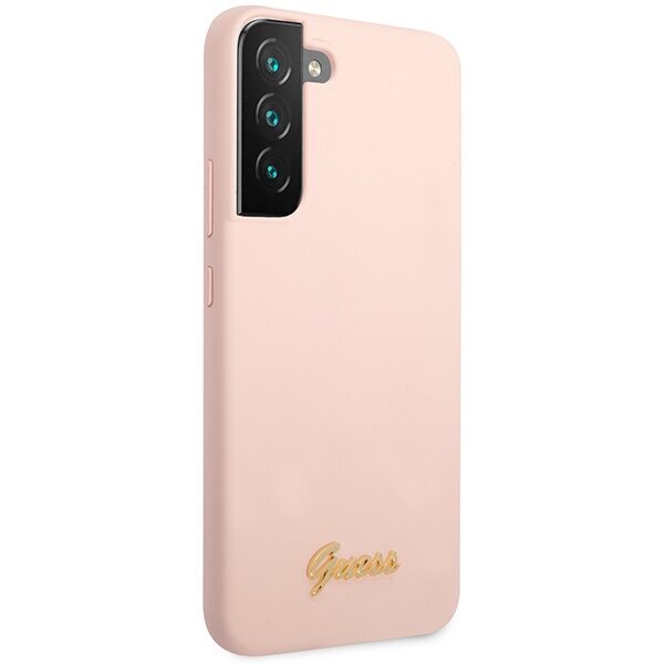 Guess GUHCS23MLSLMGPP S23+ S916 różowy|pink hardcase Silicone Script Metal Logo hind ja info | Telefoni kaaned, ümbrised | kaup24.ee