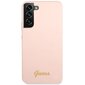 Guess GUHCS23MLSLMGPP S23+ S916 różowy|pink hardcase Silicone Script Metal Logo hind ja info | Telefoni kaaned, ümbrised | kaup24.ee