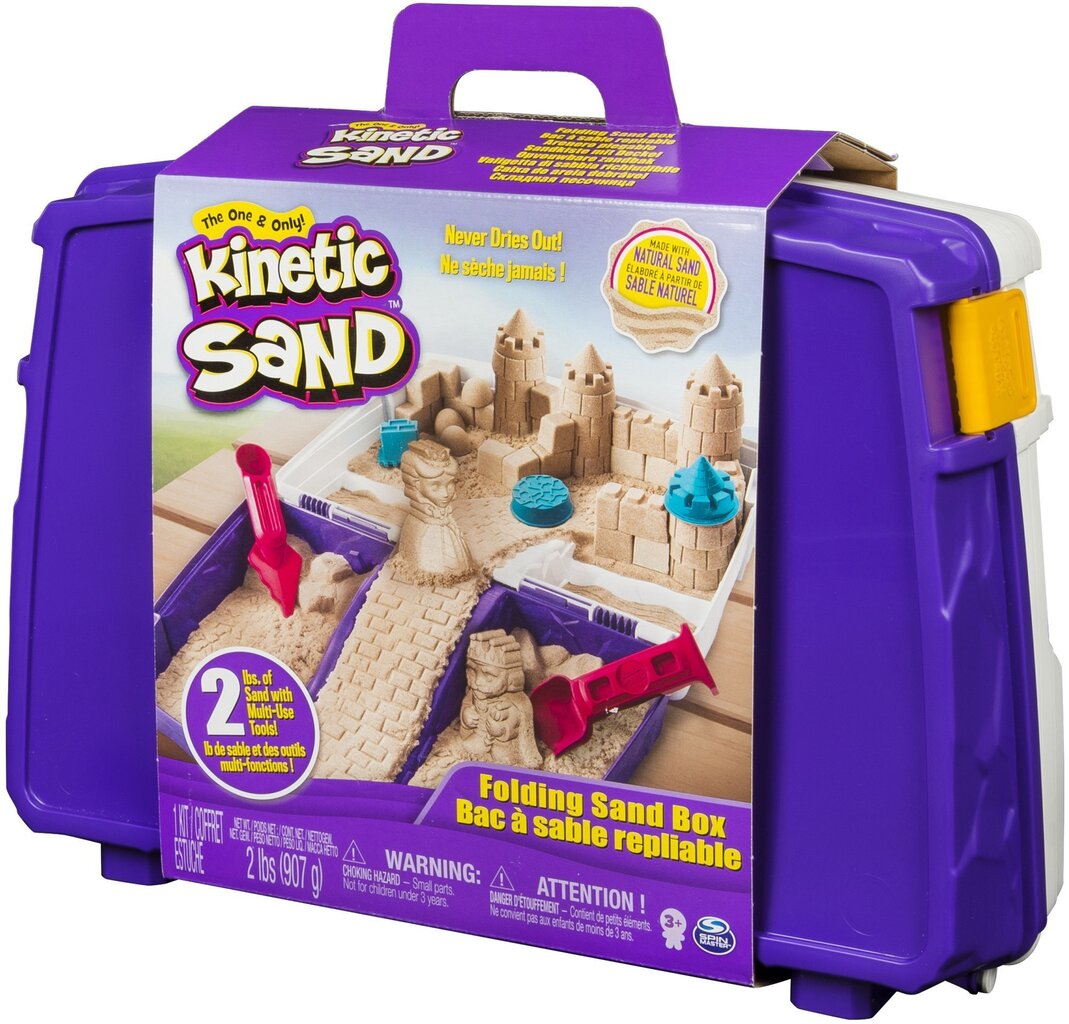 Spin Master Kinetic Sand kohver + 907 kinetiline liiv + tarvikud hind ja info | Kunstitarbed, voolimise tarvikud | kaup24.ee