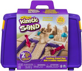 Spin Master Kinetic Sand kohver + 907 kinetiline liiv + tarvikud цена и информация | Принадлежности для рисования, лепки | kaup24.ee