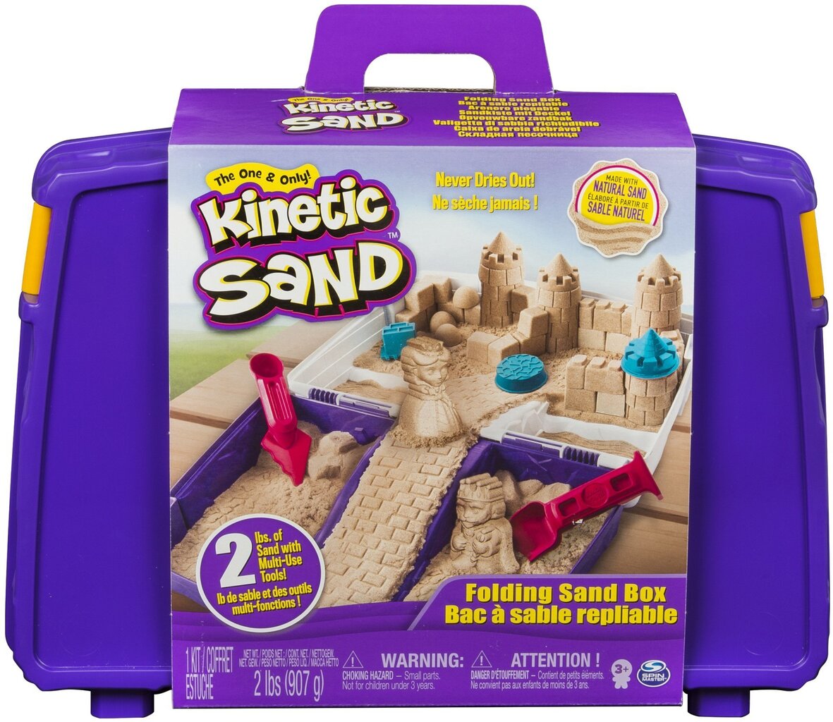 Spin Master Kinetic Sand kohver + 907 kinetiline liiv + tarvikud цена и информация | Kunstitarbed, voolimise tarvikud | kaup24.ee