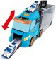 Hot Wheels Transporter Truck 14 autole + 1 auto ja liiklusmärgid цена и информация | Poiste mänguasjad | kaup24.ee