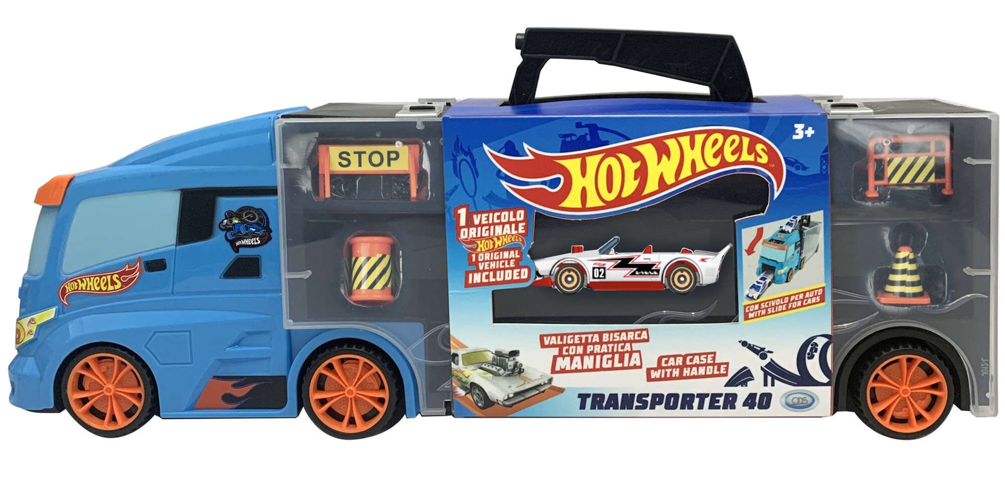 Hot Wheels Transporter Truck 14 autole + 1 auto ja liiklusmärgid цена и информация | Poiste mänguasjad | kaup24.ee