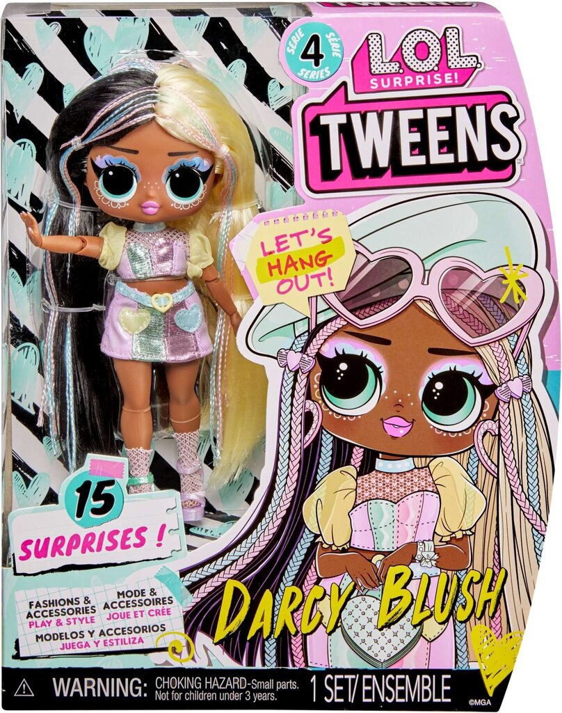 LOL Üllatus! Tweens Darcy Blush nukk + 15 aksessuaari цена и информация | Tüdrukute mänguasjad | kaup24.ee