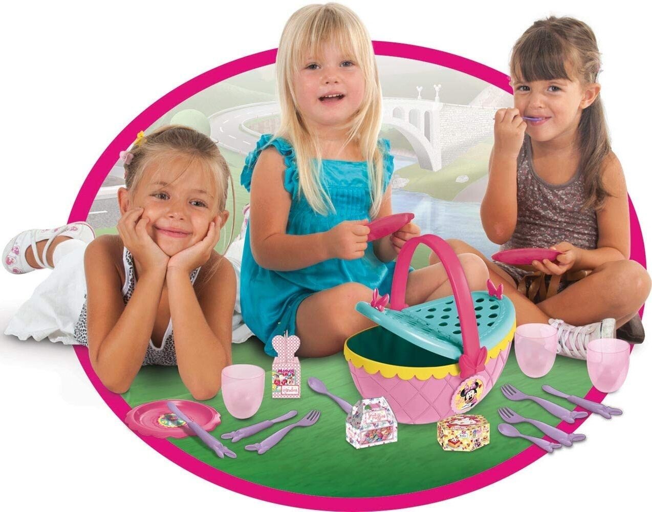 IMC Toys Minnie Mouse piknikukorvi komplekt koos tarvikutega hind ja info | Imikute mänguasjad | kaup24.ee