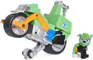 Paw Patrol Moto Pups Rocky figuur ja mootorratas deluxe Spin Master цена и информация | Развивающий мелкую моторику - кинетический песок KeyCraft NV215 (80 г) детям от 3+ лет, бежевый | kaup24.ee