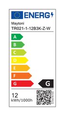 Maytoni Tehniline rajavalgustus Focus Zoom TR021-1-12B3K-Z-W Valge цена и информация | Монтируемые светильники, светодиодные панели | kaup24.ee