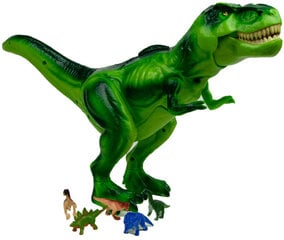 Dinosaurus T-Rex figuur ja 5 väikest dinosaurust цена и информация | Игрушки для мальчиков | kaup24.ee