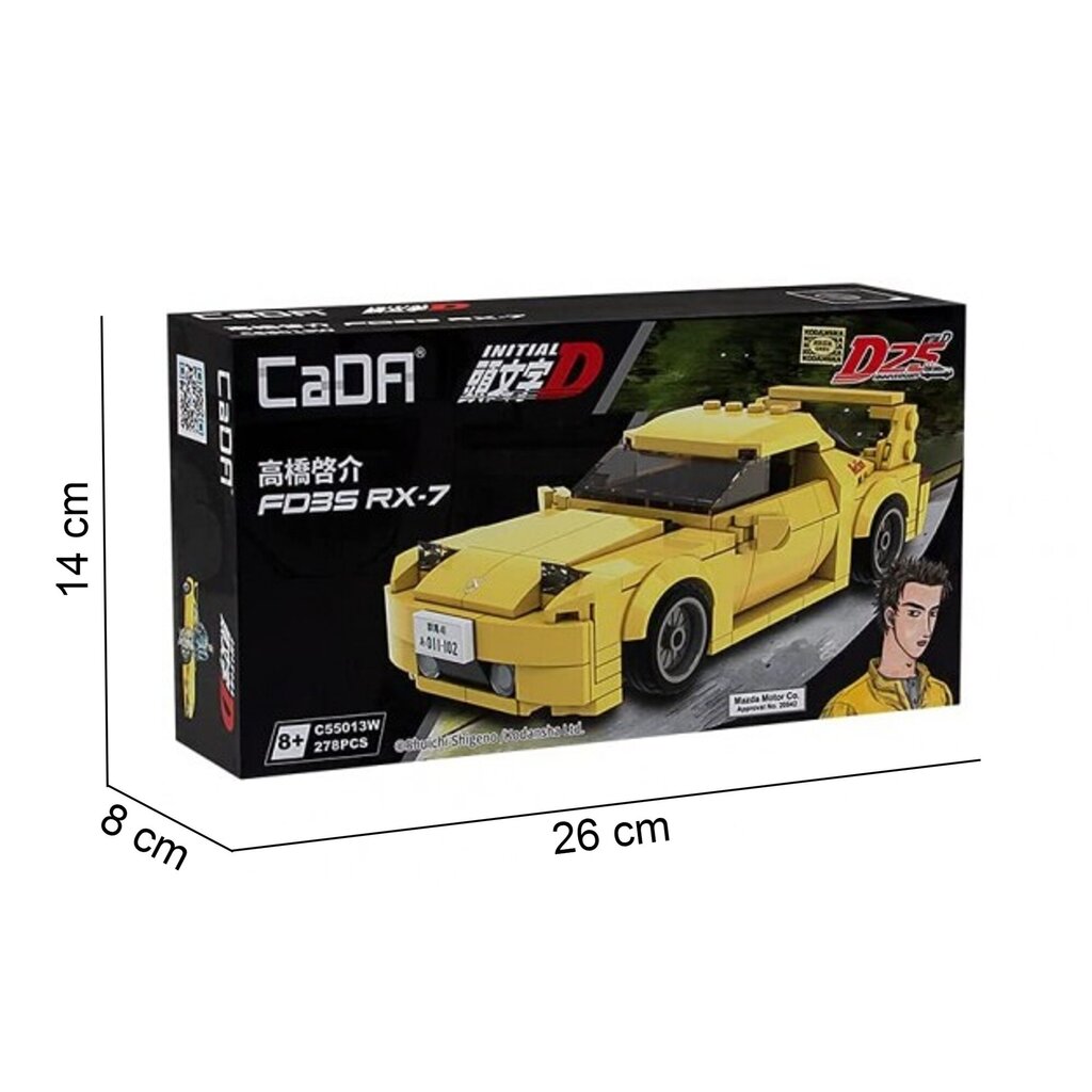 Cada võistlusauto Mazda FD35 RX-7 278 tk C55013W hind ja info | Klotsid ja konstruktorid | kaup24.ee