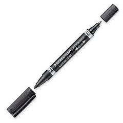 Постоянный маркер Staedtler Lumocolor Duo Чёрный 10 штук цена и информация | Письменные принадлежности | kaup24.ee