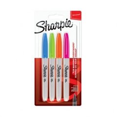 Püsimarkerikomplekt Sharpie Fine Fun – 4 värvi hind ja info | Kunstitarbed, voolimise tarvikud | kaup24.ee
