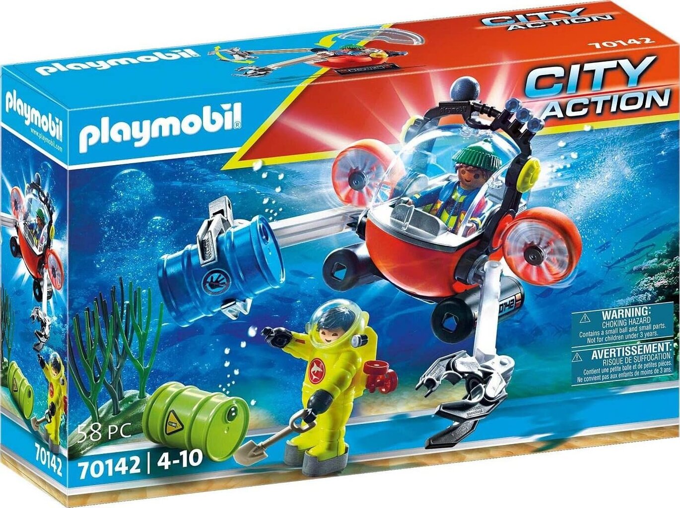 Playset Playmobil City Action Environment Mission Allveelaev 70142 (58 pcs) цена и информация | Klotsid ja konstruktorid | kaup24.ee