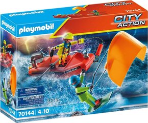 Playset Playmobil City Action Kitesurfer Rescue With Speedboat 70144 (30 pcs) цена и информация | Конструкторы и кубики | kaup24.ee