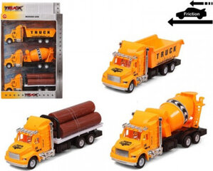 Bigbuy Fun Set of cars Truck public works Yellow 119305 (3 Uds) hind ja info | Poiste mänguasjad | kaup24.ee