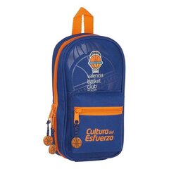 Пенал-рюкзак Valencia Basket Синий Оранжевый (33 Предметы) цена и информация | Пеналы | kaup24.ee