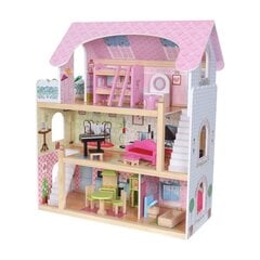 Деревянный кукольный домик Ecotoys цена и информация | Игрушки для девочек | kaup24.ee