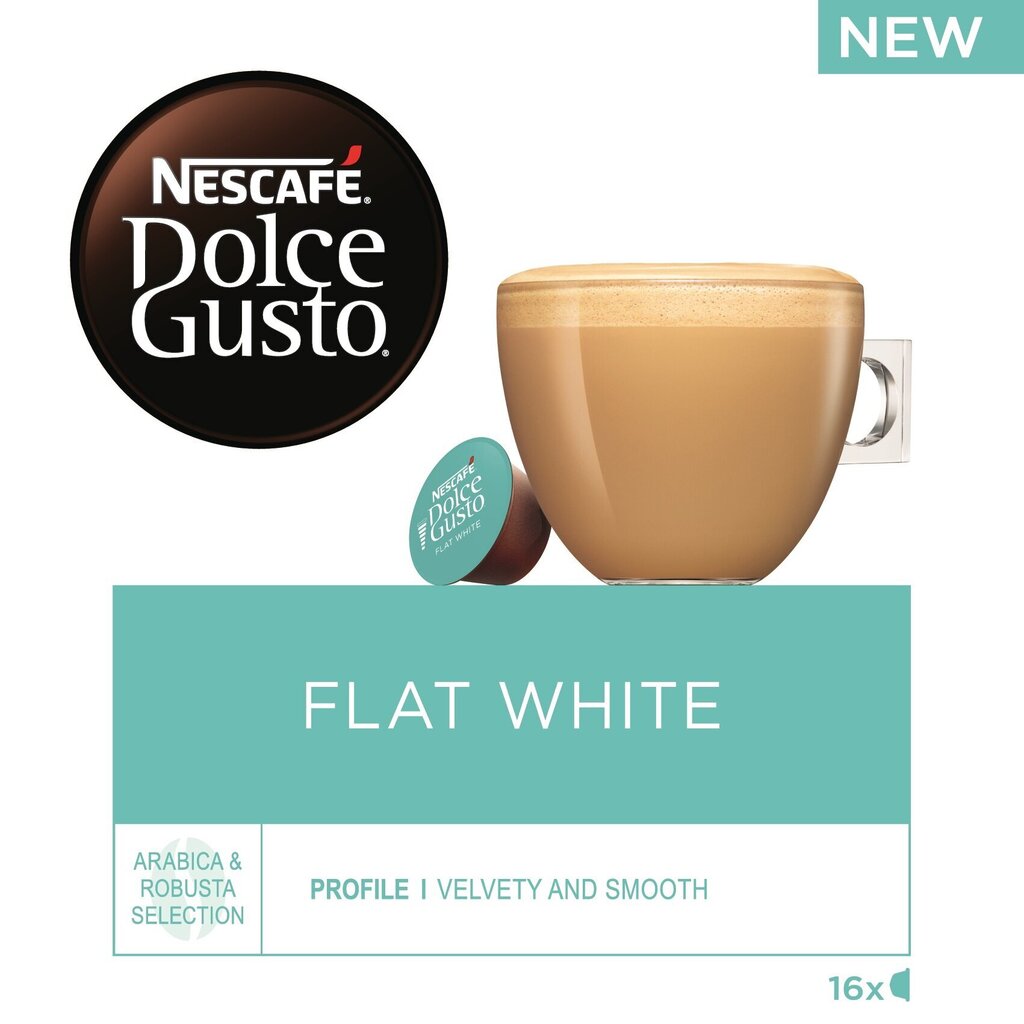 Kohvikapslid Dolce Gusto Flat White, 16 kaps hind ja info | Kohv, kakao | kaup24.ee