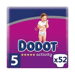 Одноразовые подгузники Dodot Activity Размер 5 52 штук 11-16 kg цена и информация | Пеленки | kaup24.ee