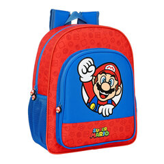 Kooliseljakott Super Mario Punane Sinine (32 x 38 x 12 cm) hind ja info | Koolikotid, sussikotid | kaup24.ee