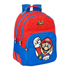 Kooliseljakott Super Mario Punane Sinine (32 x 42 x 15 cm) hind ja info | Koolikotid, sussikotid | kaup24.ee