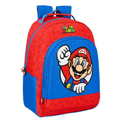 Kooliseljakott Super Mario Punane Sinine (32 x 42 x 15 cm) hind ja info | Koolikotid, sussikotid | kaup24.ee