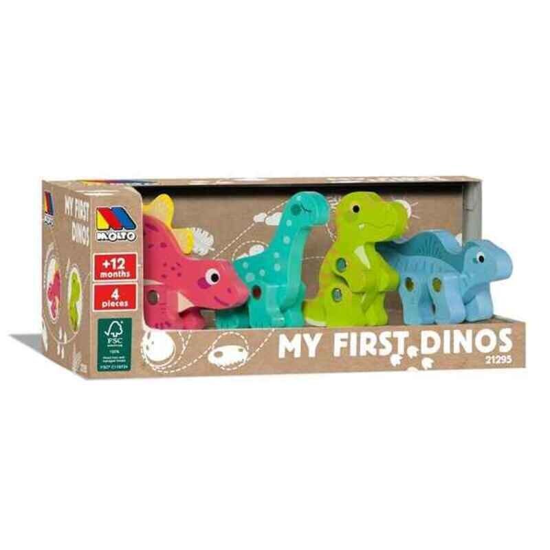 Figuurikesed Moltó Dino (4 pcs) hind ja info | Imikute mänguasjad | kaup24.ee