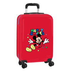 Salongi Käru Mickey Mouse Happry Smiles Punane Sinine 20'' (34.5 x 55 x 20 cm) hind ja info | Kohvrid, reisikotid | kaup24.ee