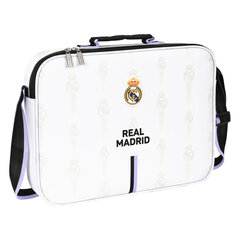 Kooli ranits Real Madrid C.F. Must Valge (38 x 28 x 6 cm) hind ja info | Koolikotid, sussikotid | kaup24.ee