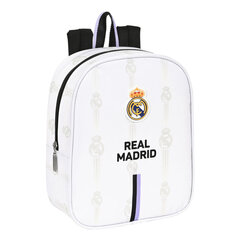 Школьный рюкзак Real Madrid C.F. Чёрный Белый (22 x 27 x 10 cm) цена и информация | Школьные рюкзаки, спортивные сумки | kaup24.ee